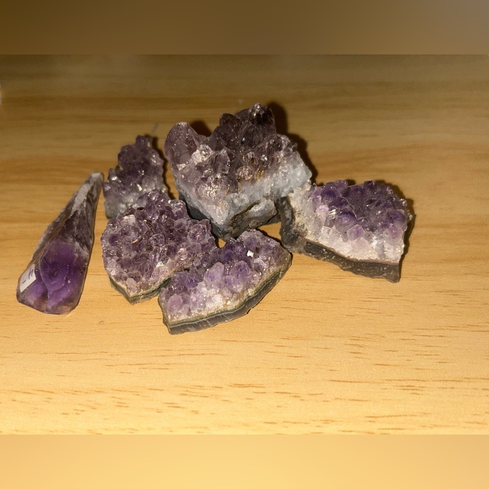 Amethyst Crystal Cluster Lot - Purple Geode Pieces